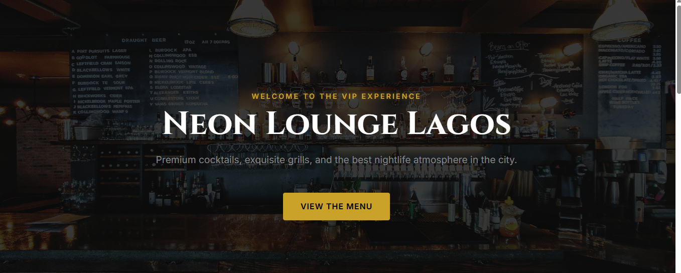 Neon Lounge VIP Booking App